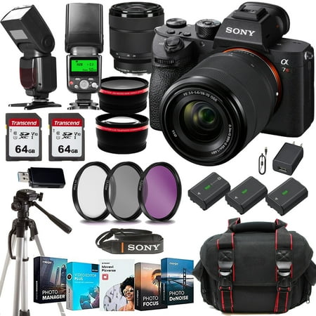 Sony a7R V Mirrorless Camera (ILCE7RM5/B) with Sony FE 28-70mm f/3.5-5.6 OSS Lens Case+128 GIG Memory Cards+TTL Flash+Tripod(17PC)Bundle