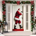 thumbnail image 4 of Christmas Door Curtain, Holiday Scene Printed Polyester Hanging Decor for Indoor Outdoor Entryway(B), 4 of 6