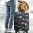 thumbnail image 2 of DarkBlue Dinosaurs Leaves Pattern Luggage Cover Fashion Suitcase Cover Baggage Covers Fit 25-28 Inch Luggage (Go Travel), 2 of 5