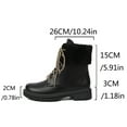 thumbnail image 5 of Dakaela Womens Snow Boots Fleece Lace Up Walking Ankle Booties Anti Slip Cozy Outdoor Winter Shoes Black 6.5, 5 of 7
