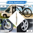 thumbnail image 2 of 1 Set de extensión de válvula de llanta de cobre de 45 grados con extensor de vástago de llanta de acero inoxidable flexible de 100 mm para automóvil, motocicleta, RV, camión, bicicleta, 2 of 6