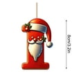 thumbnail image 3 of Moocorvic Christmas Initial Letters I Ornaments, Personalized Santa Claus Christmas Tree Decorations Pendant Gifts, 3 of 6