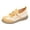 Yellow, variant on Willtoo Womens Slip On Knit Walking Sneakers Breathable Mesh Casual Flat Shoes Comfort Lace-Up Platform Daily Travel Shoes