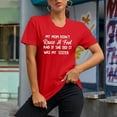 thumbnail image 5 of Daisyyozoid T-Shirt Joyeuse Fête des Mères pour Femmes Col Rond Imprimé Lettre Manches Courtes Décontracté, 5 of 5