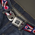 thumbnail image 2 of Buckle-Down Belt, Seatbelt Buckle Belt, Ohio Flags Stacked, 30 to 44 Inches, 2 of 9