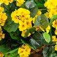 thumbnail image 3 of Nearly Natural UV Resistant Outdoor Artificial Geranium in Hanging Basket - 28" - Yellow, 3 of 6