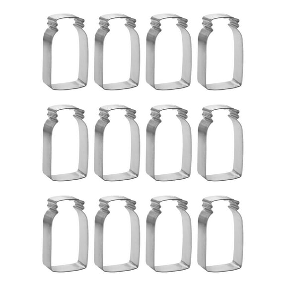 Mini Mason Jar Dozen Cookie Cutters 2 inches/each F5034-W12 - The Cookie Cutter Shop - Tin Plate Steel