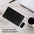thumbnail image 4 of Clavier Bluetooth Mini Rechargeable Sans Fil Universel pour Tablette avec Souris pour Téléphone PC, Type 2, Noir, 9,7 Pouces Workhe, 4 of 9