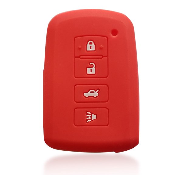 Massimiliano Incas Dobrev 4 Button Silicone Cover Holder Protector Remote Smart Key Case for Toyota Camry Highlander RAV4 Avalon (red)