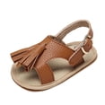 thumbnail image 3 of Zanarzt Infant Baby Boys Girls Sandals Baby Girls Sandals Soft Sole Anti Slip Open Toe Breathable Summer Outdoor First Walker Shoes Baby Sandals Brown,7, 3 of 6