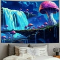 thumbnail image 2 of Fenyluxe  Mushroom Waterfall Tapestry Nature Tapestry Landscape Tapestry Forest Starry Night Fantasy Wall Hanging Tapestries Poster Aesthetic Decor for Bedroom  60x50inch, 2 of 6