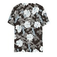 thumbnail image 4 of Yuwull Blouses For Women Casual, Womens Plus Size Summer Tops Casual V Neck Hollow Tee Shirts Leaf Sleeve Fashion Loose Blouse, 4 of 7