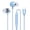 Moonlight Blue, variant on YUNOVA Wired Earbuds with Mic, 10mm Copper Ring PU Driver for Deep Bass & Clear Vocals, Noise Isolating In-Ear Headphones with 3-Button Remote for Smartphone, Tablet, Laptop (3.5mm Audio Jack)