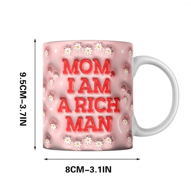 Pisexur Batería de cocina Taza inflable para mamá perro, taza de cerámica personalizada para amantes de las mascotas para la cocina del hogar