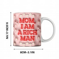 EUDIDV Decorative Ceramic Mug Dog Mom Dog Inflated Mug Personalized Ceramic Mug Gift For Pet Lovers Large Ceramic Mug