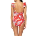 thumbnail image 2 of Jessica Simpson Womens Swimsuit Frill Shoulder One Piece, 2 of 2