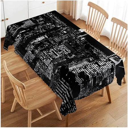 

WISH TREE Pattern Tablecloth Ethnic Native Style Boho Geometric Green Decorative Table Cover for Kitchen Party Banquet and Holiday Tablecloth