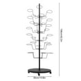 thumbnail image 4 of MONIPA 6-Layer Adjustable 30 Hats Standing Display Metal Hat Rack Rotating Floor Stand, 4 of 13
