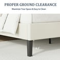 thumbnail image 4 of 4 EVER WINNER Queen Size Upholstered Platform Bed Frame with Headboard, Cream, 4 of 7