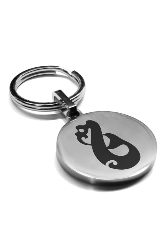 Stainless Steel Manaia (Guardian Spirit) Maori Symbol Round Medallion Keychain Circle Ring