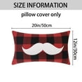 thumbnail image 5 of Unique Bargains Plaid Print Throw Decorative Pillow Covers Farmhouse Pillowcase Pack of 2 Beard 12" x 20", 5 of 6