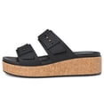 thumbnail image 4 of Sandalias Crocs Brooklyn con hebilla de corcho para mujer, negras, 4 of 7