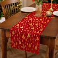 thumbnail image 7 of 2026 Christmas Home Party Decoration 28x275cm Christmas Table Runner Gold Foil Christmas Tree Print Holiday Table Runner Decorative Table Linen For Xmas Dinner Party Home Kitchen Dining, 7 of 7