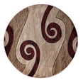 thumbnail image 2 of MDA Rugs Orelsi Red/Beige/Brown Polyester Area Rug 5'2'' Round 5' Round Round, 2 of 5