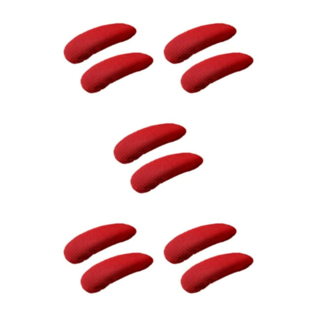 VONKY Soft And Comfortable Chair Armrest Cover Made Of Polyester Fibre Anti Skid Washable Dustproof Winered 5Set