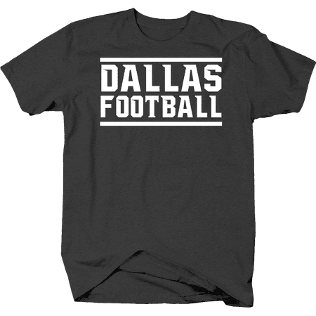 Dallas Football Texas Sports Workout Touchdown Tshirt for Men Small Dark Gray