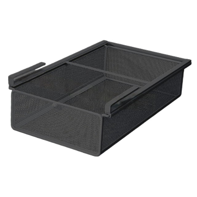 Cesta extraíble para cajón colgante, soporte para armario, cesta de alambre para guardarropa, decoración del hogar, organizador de ropa interior para S Negro