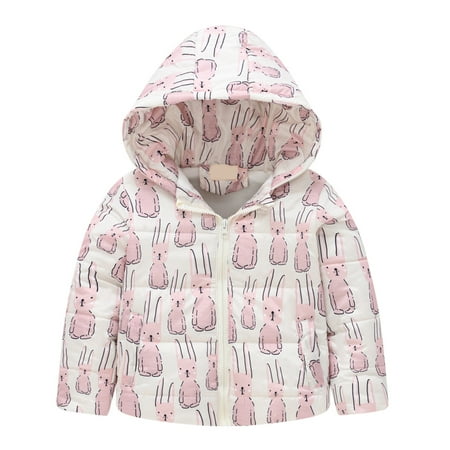 

Aompmsdx Toddler Boys Girls Winter Fashion Cartoon Hooded Thicken Windproof Warm Outwear Coatnewborn