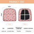 thumbnail image 3 of Pink Cow Milk Strawberry Pattern Seat Covers for Dining Room Chairs Set Of 4,Stretch Printed Washable Chair Seat Cover with Elastic Ties and Button,Removable Waterproof Couch Cushion Covers, 3 of 6