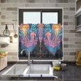 thumbnail image 4 of Yayeee Kitchen Curtains Tier Pair Light Filtering 27"x36" Rod Pocket Short Cafe Window Panel, Psychedelic Jellyfish, 4 of 7