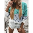 thumbnail image 3 of Womens 2023 Cute Elegant Soft Crewneck Long Sleeve  Cable Knit Pullover Sweaters, 3 of 10