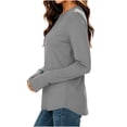 thumbnail image 6 of gbyLJF Women's Basic Long Sleeve T Shirts Round Neck Base Layer Tops Thumbhole Fall Thermal Undershirts, 6 of 8