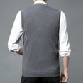 thumbnail image 5 of JIKNTTR Men's Sweater Vest V Neck Slim Fit Casual Sleeveless Knitted Pullover Sweater Fashion Knitwear Pullover Thermal Shirts, 5 of 7