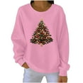 thumbnail image 1 of RXMEKW Chandail Molletonné Imprimé de Noël pour Femmes, Manches Longues Décontracté Col Rond, Coupe Ample, Noir, 1 of 4