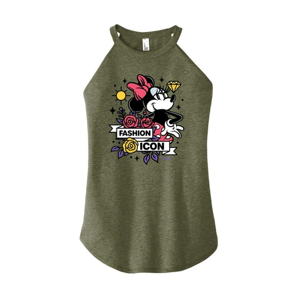 Disney - Minnie Mouse - Fashion Icon - Juniors High Neck Tank Top