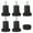 Black, variant on Qumonin Office Chair Bell Glides with Felt Pads, 5 Pieces - Replacement Furniture Floor Protectors