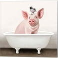 thumbnail image 3 of Great Art Now Cow & Pig in Bathtub by Elizabeth Tyndall 2 Piece Canvas Art Set Each 14W x 14H, 3 of 3