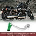 thumbnail image 5 of Folding Motorcycle Gear Shifter Lever for Honda CRF110F 2013-2018 Aluminum Alloy Pedal Shift Lever Arm Siver Tone Green Head, 5 of 6