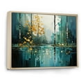 thumbnail image 2 of Designart "modern Forest River Pulse I" Landscape Lake River Floater Framed Canvas Print, 2 of 7
