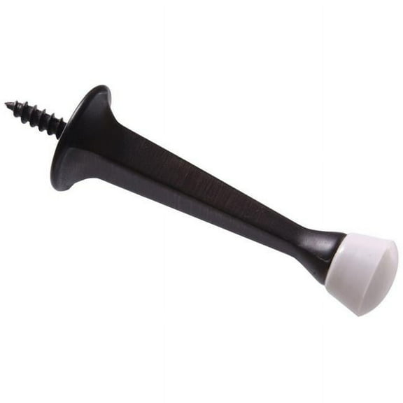 Brass Plated - Square Rigid Door Stop, Oil Rubbed Bronze - 3 in.