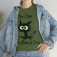 thumbnail image 1 of I'm Fine, Every Thing is Fine Unisex Heavy Cotton Tee, 1 of 9