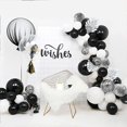 thumbnail image 3 of 1 Juego de arco de globos plateados y negros, para decoración de fiesta de cumpleaños, 3 of 5