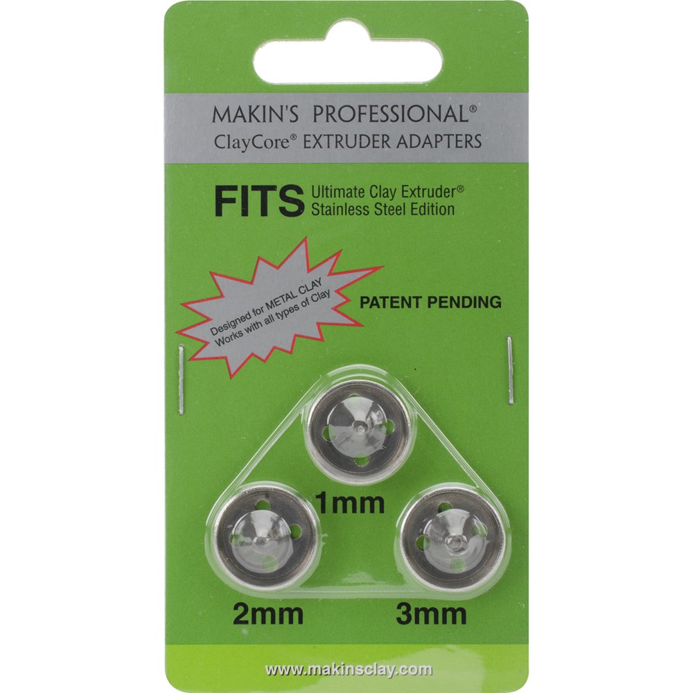 Makin's The Ultimate Clay Extruder Clay Core Adapters, 1mm, 2mm, 3mm
