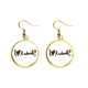 thumbnail image 1 of Me encanta Andorra palabra bandera amor corazón ilustración Ear Dangle Golden Drop Earring Jewelry Mujer Unbranded M, 1 of 3