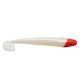 thumbnail image 4 of 4pcs T-shaped Soft Fishing Lures Bent Tail Maggots Sea Fishing Lures Red Head White Body, 4 of 4