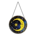 thumbnail image 5 of KuphiL10C Sun Moon Stained Glass Window Hanging, Galaxy Suncatchers for Windows, Stars Sun Catchers with Metal Chain and Hook, Wall Art Home Decor, Birthday Gifts, 5 of 5